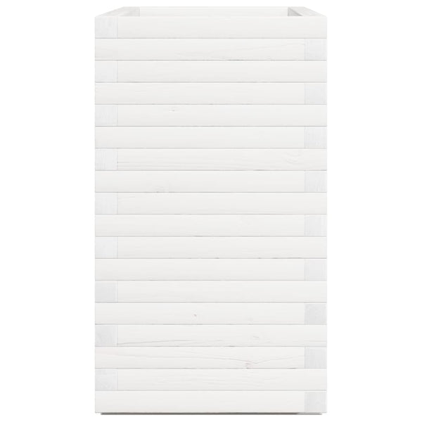 vidaXL Planter White 90x40x72 cm Solid Pine Wood