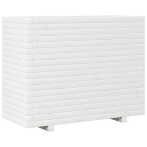 vidaXL Planter White 90x40x72 cm Solid Pine Wood