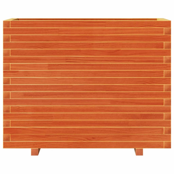 vidaXL Planter Wax Brown 90x40x72 cm Solid Pine Wood
