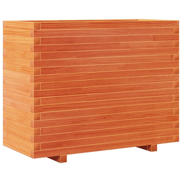 vidaXL Planter Wax Brown 90x40x72 cm Solid Pine Wood