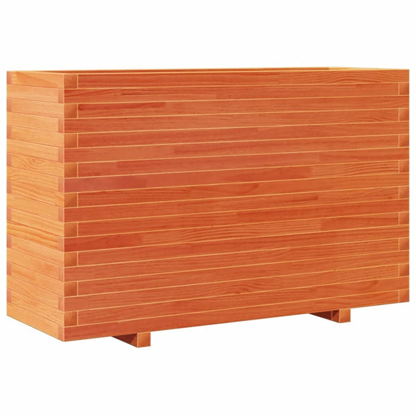 vidaXL Planter Wax Brown 110x40x72 cm Solid Pine Wood
