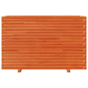 vidaXL Planter Wax Brown 110x40x72 cm Solid Pine Wood