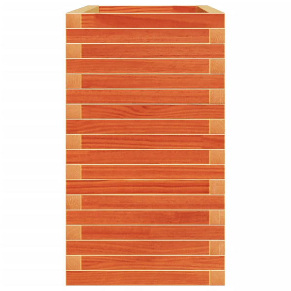 vidaXL Planter Wax Brown 110x40x72 cm Solid Pine Wood