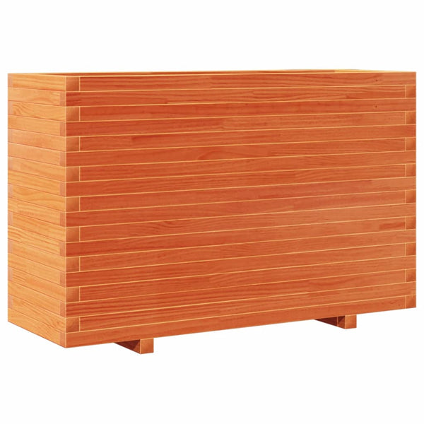 vidaXL Planter Wax Brown 110x40x72 cm Solid Pine Wood