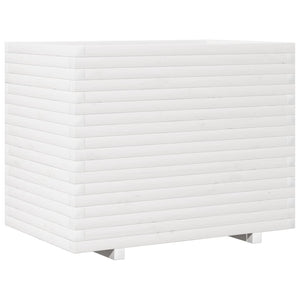 vidaXL Planter White 90x60x72 cm Solid Pine Wood