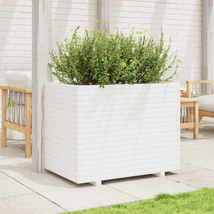 vidaXL Planter White 90x60x72 cm Solid Pine Wood