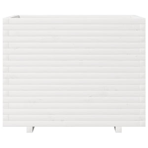 vidaXL Planter White 90x60x72 cm Solid Pine Wood