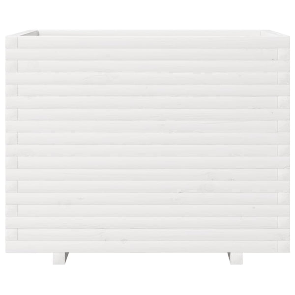 vidaXL Planter White 90x60x72 cm Solid Pine Wood