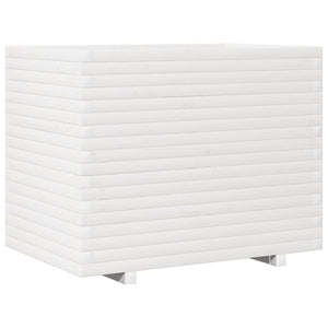 vidaXL Planter White 90x60x72 cm Solid Pine Wood