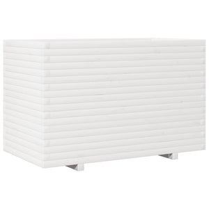 vidaXL Planter White 110x60x72 cm Solid Pine Wood