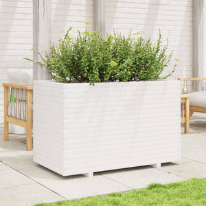 vidaXL Planter White 110x60x72 cm Solid Pine Wood