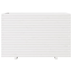 vidaXL Planter White 110x60x72 cm Solid Pine Wood