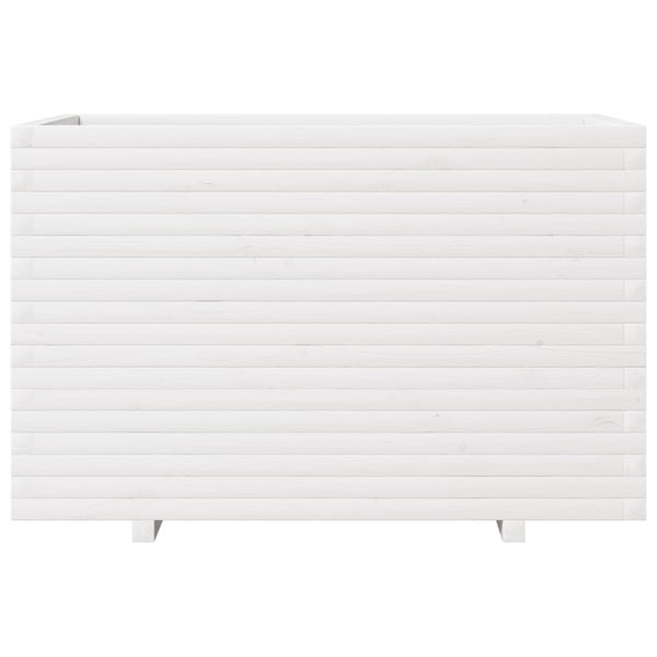 vidaXL Planter White 110x60x72 cm Solid Pine Wood