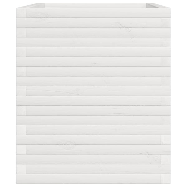 vidaXL Planter White 110x60x72 cm Solid Pine Wood