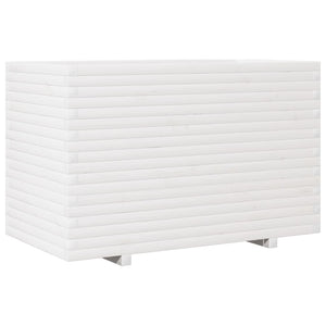 vidaXL Planter White 110x60x72 cm Solid Pine Wood
