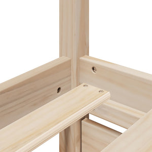 vidaXL Bed with Drawers and Mattress 200x200 cm Solid Pine Wood