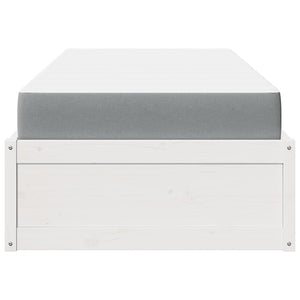 vidaXL Bed with Mattress White 90x200 cm Solid Pine Wood