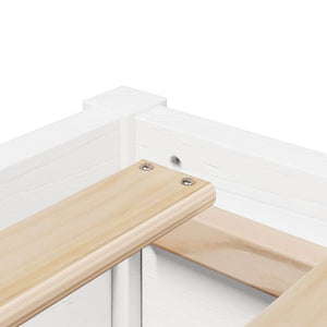 vidaXL Bed with Mattress White 90x200 cm Solid Pine Wood