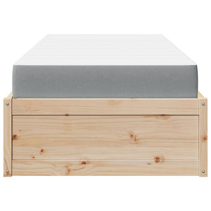 vidaXL Bed with Mattress 90x190 cm Solid Pine Wood