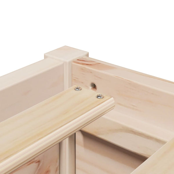 vidaXL Bed with Mattress 90x190 cm Solid Pine Wood