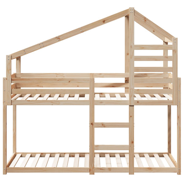 vidaXL Bunk Bed with Roof 80x200 cm Solid Pine Wood