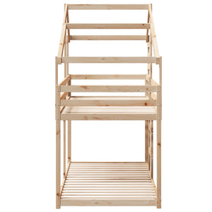 vidaXL Bunk Bed with Roof 80x200 cm Solid Pine Wood