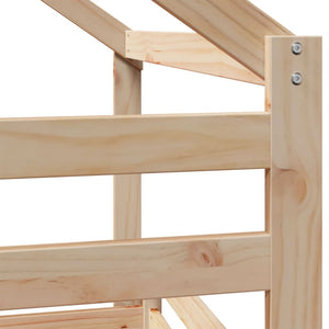 vidaXL Bunk Bed with Roof 80x200 cm Solid Pine Wood