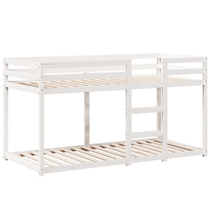 vidaXL Loft Bed with Roof White 80x200 cm Solid Pine Wood