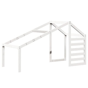 vidaXL Loft Bed with Roof White 80x200 cm Solid Pine Wood