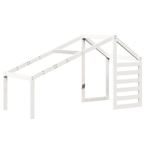vidaXL Bunk Bed with Roof White 90x200 cm Solid Pine Wood