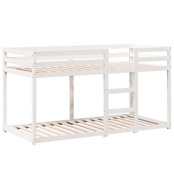 vidaXL Bunk Bed with Roof White 90x190 cm Solid Pine Wood