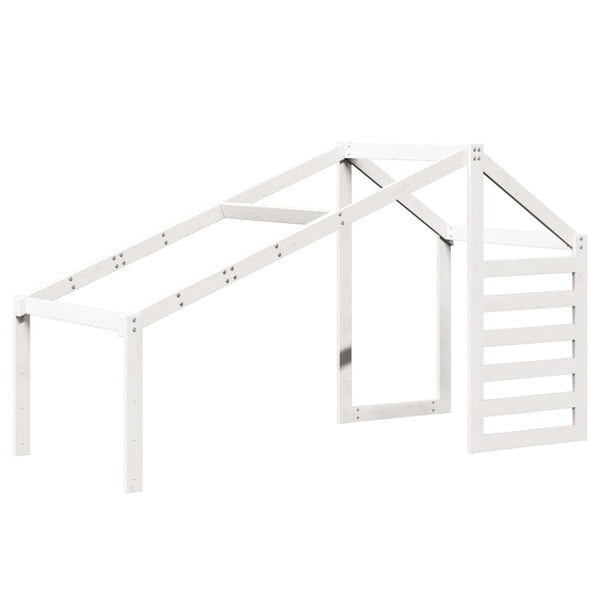 vidaXL Bunk Bed with Roof White 90x190 cm Solid Pine Wood