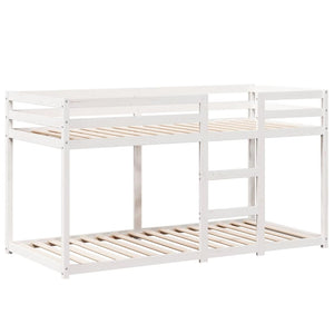 vidaXL Loft Bed with Roof White 75x190 cm Solid Pine Wood