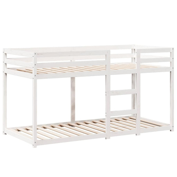 vidaXL Loft Bed with Roof White 75x190 cm Solid Pine Wood