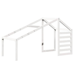 vidaXL Loft Bed with Roof White 75x190 cm Solid Pine Wood