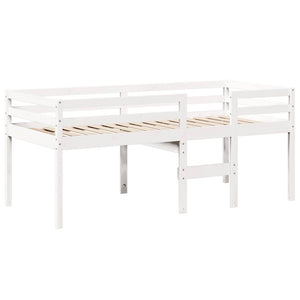 vidaXL Loft Bed with Roof White 80x200 cm Solid Pine Wood