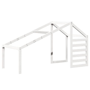 vidaXL Loft Bed with Roof White 80x200 cm Solid Pine Wood