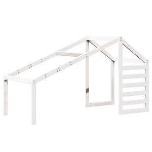 vidaXL Loft Bed with Roof White 75x190 cm Solid Pine Wood