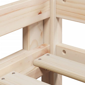 vidaXL Loft Bed with Ladder and Roof 80x200 cm Solid Pine Wood