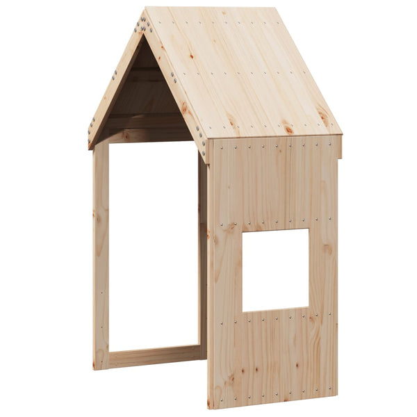 vidaXL Loft Bed with Ladder and Roof 90x190 cm Solid Pine Wood
