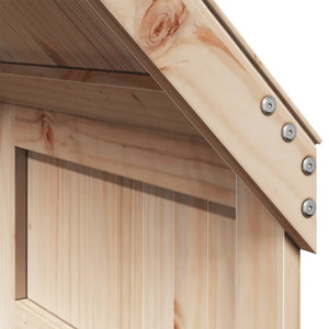 vidaXL Loft Bed with Ladder and Roof 90x190 cm Solid Pine Wood