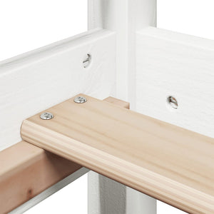 vidaXL Solid Wood Bed with Roof White 100x200 cm Pine