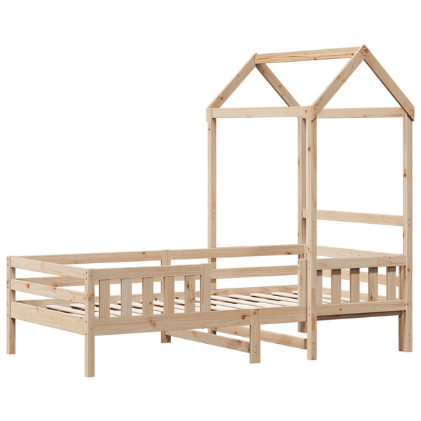 vidaXL Solid Wood Bed with Roof 80x200 cm Pine