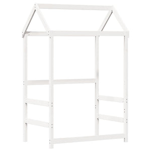 vidaXL Solid Wood Bed with Roof White 75x190 cm Pine