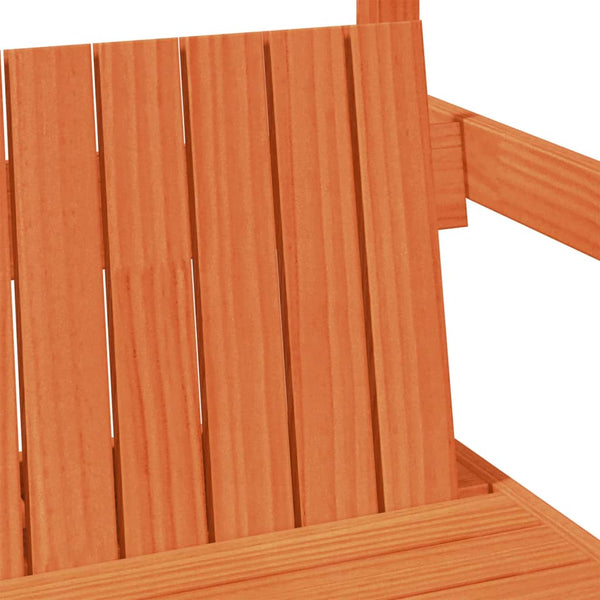 vidaXL Solid Wood Bed and Bench with Roof Orange 100x200 cm Pine Wood