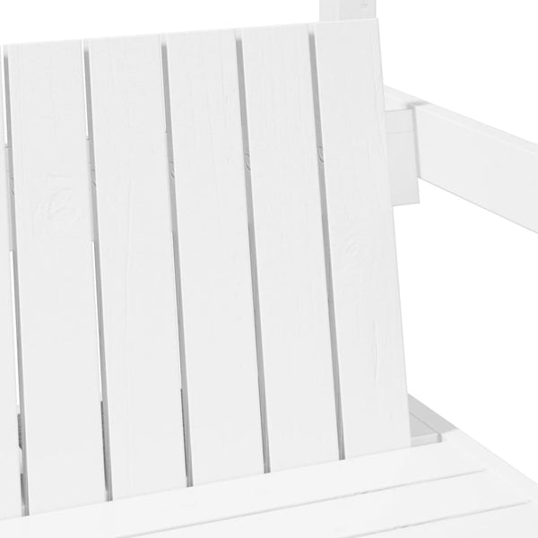 vidaXL Solid Wood Bed and Bench with Roof White 80x200 cm Pine Wood