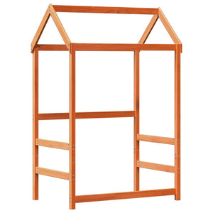 vidaXL Solid Wood Bed and Bench with Roof Orange 90x190 cm Pine Wood