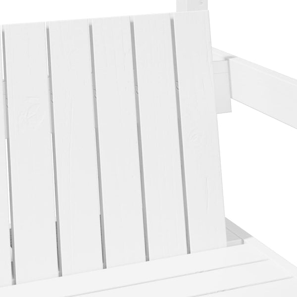 vidaXL Solid Wood Bed and Bench with Roof White 75x190 cm Pine Wood