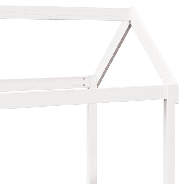 vidaXL Day Bed with Roof White 80x200 cm Solid Pine Wood