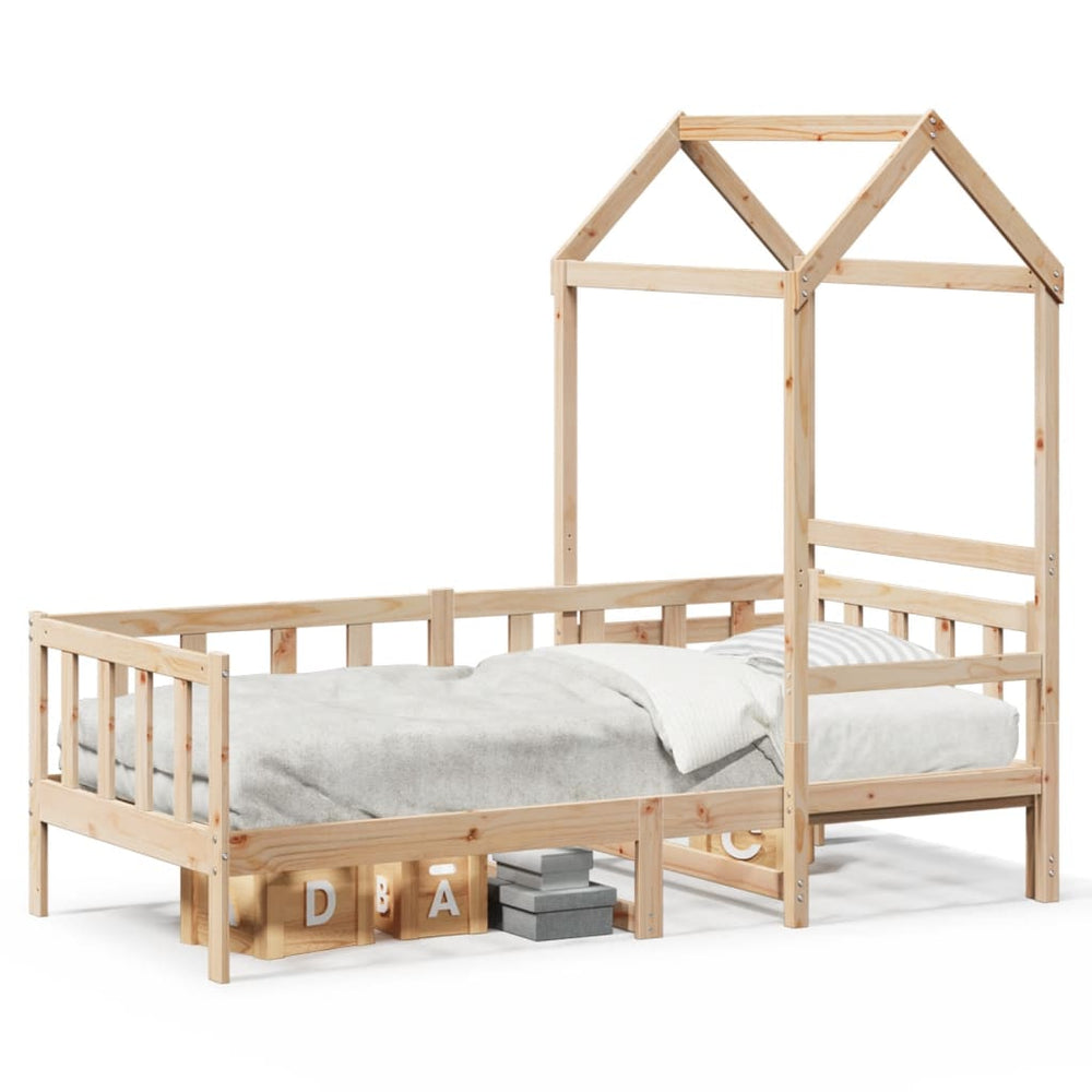 vidaXL Day Bed with Roof 80x200 cm Solid Pine Wood
